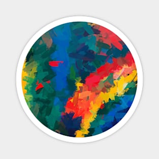 Tropical Night Abstract Painting Magnet